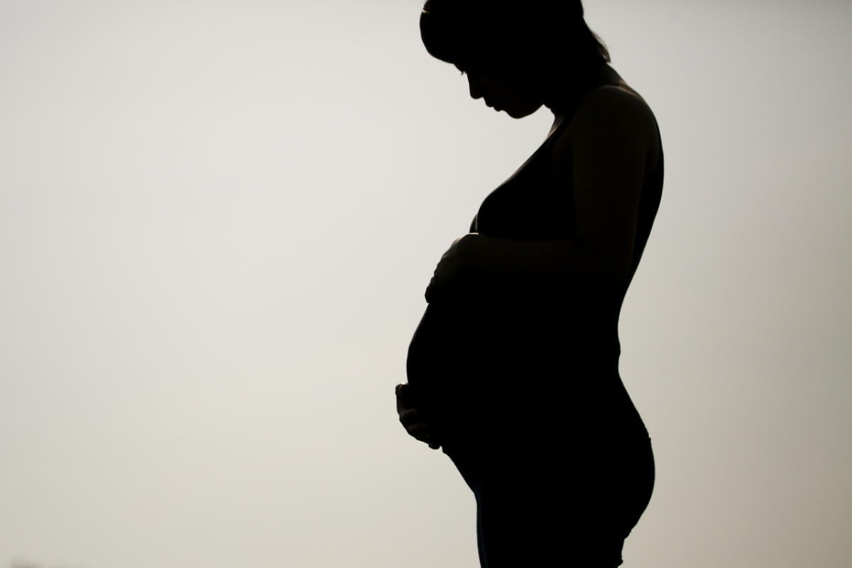 妊婦の影